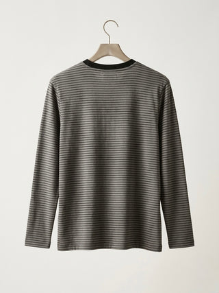 Striped Illusion Long Sleeve Tee-  Grey