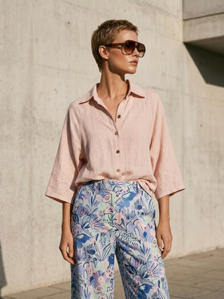 The Lucia Over-shirt- Petal Pink