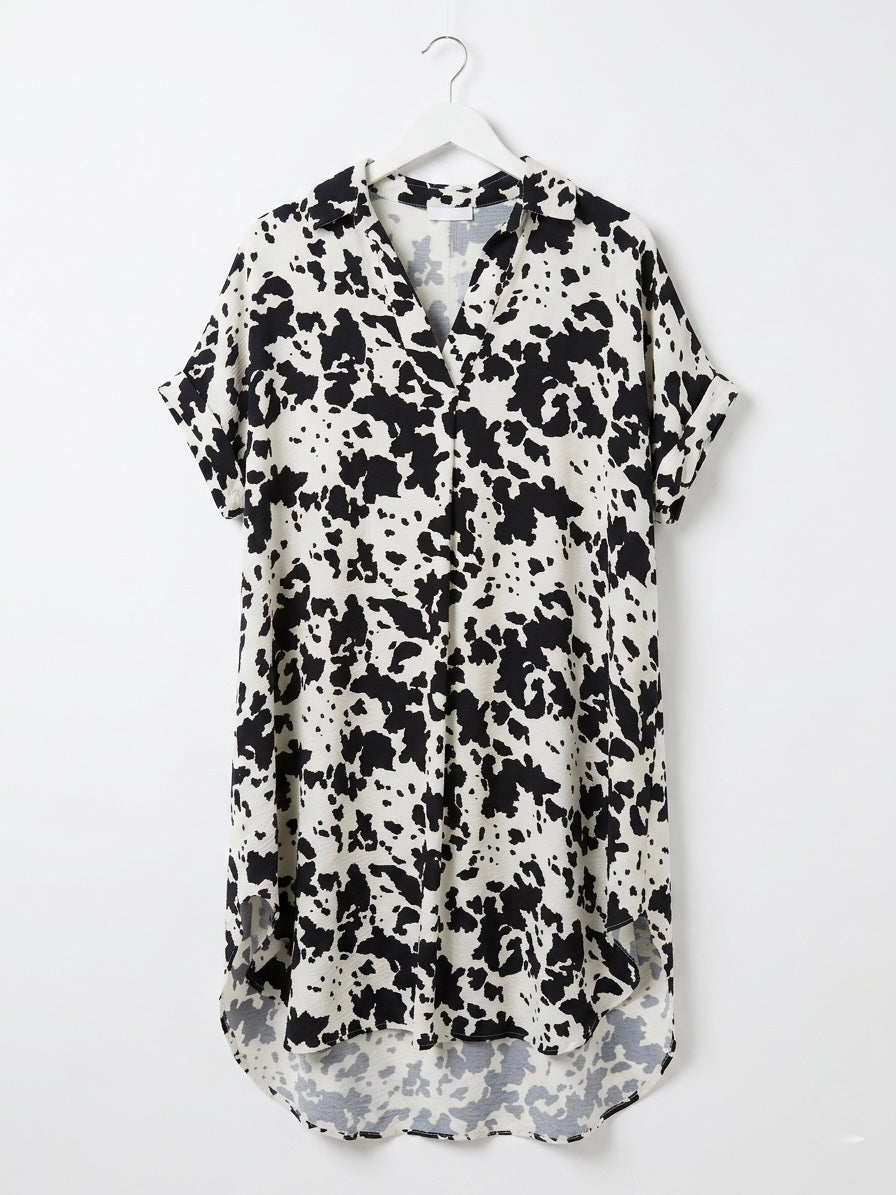 Savannah Mirage High-Low Shirt Dress