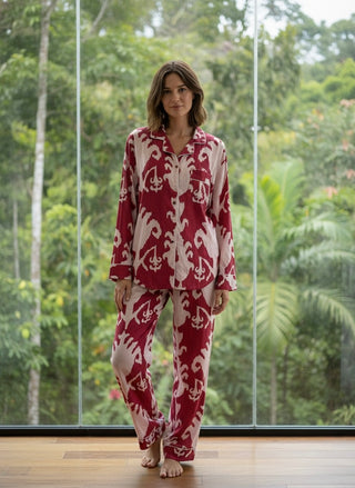 Rainforest Ikat Cotton Pajama Set
