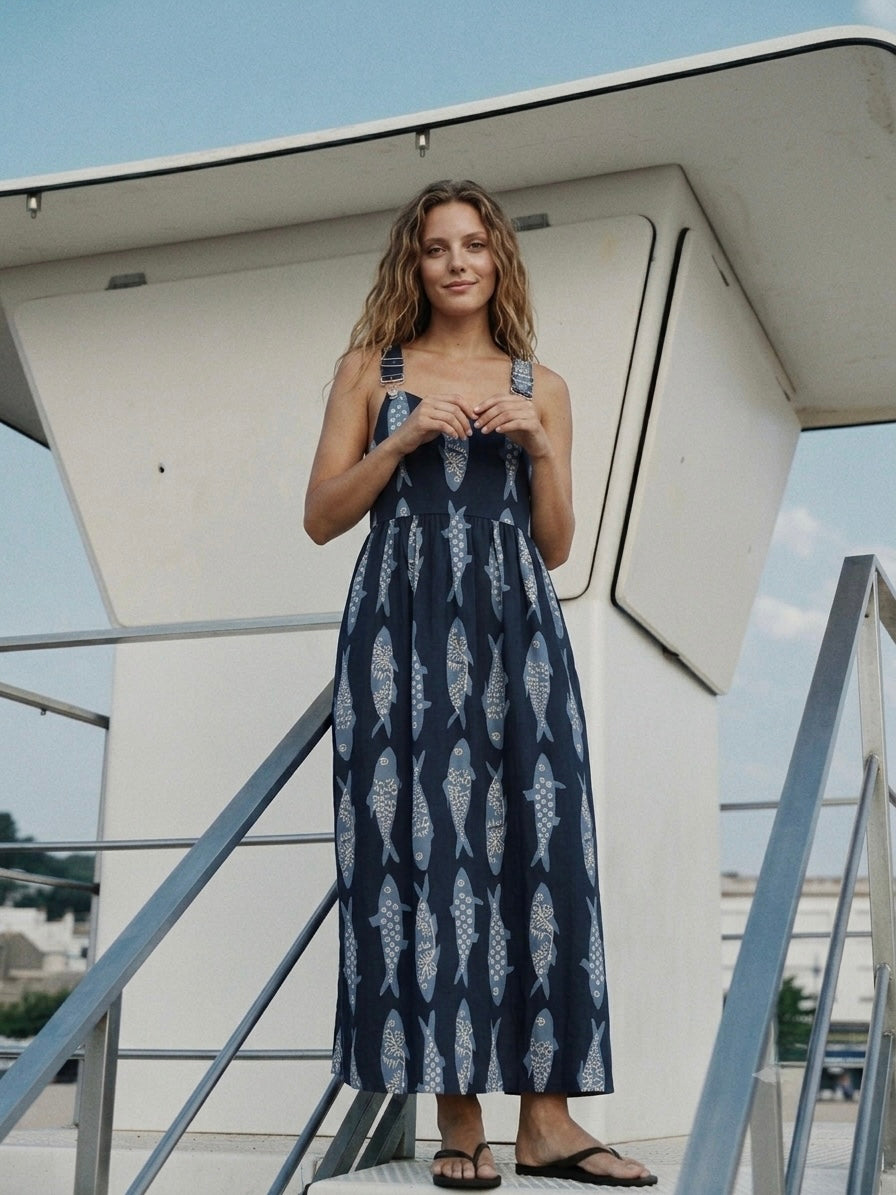 The Sardine Bay Pinafore Maxi Dress