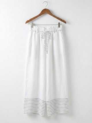 The Coastal Stripe Linen Pant