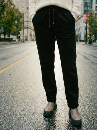 Milano Soft-Ribbed Drawstring Pant.