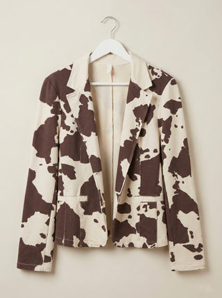 The Milano Cow-Print Blazer
