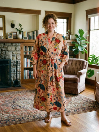 Desert Bloom Waffle Cotton Robe