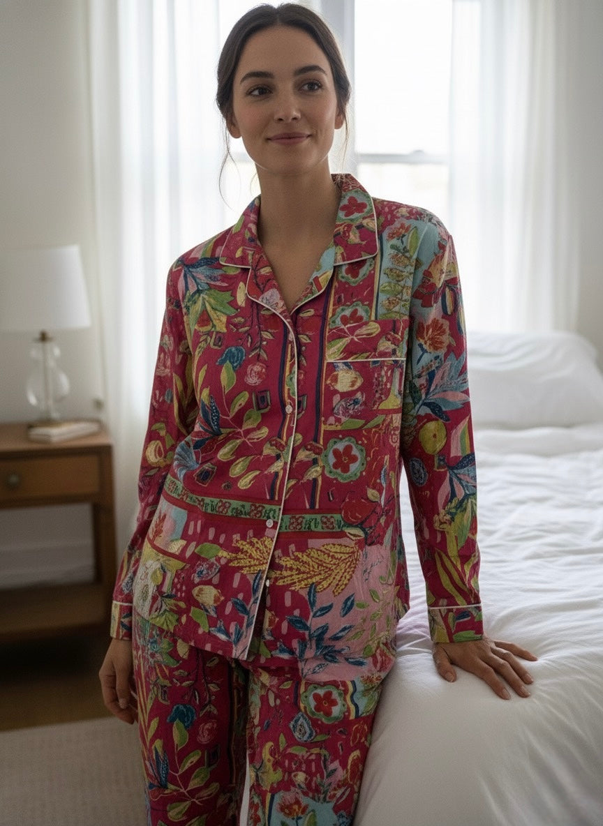 The Artisanal Bloom Pajama Set
