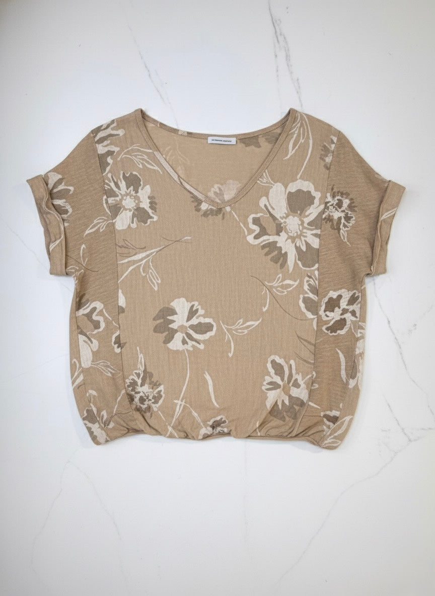 Positano Linen Print Top