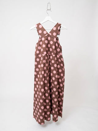 Retro Polka Dot Pinafore Dress