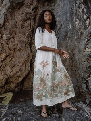 The Veridian Botanical Tunic-Alabaster