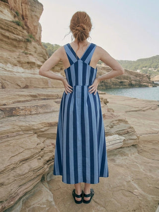The Marina Stripe Pinafore Dress