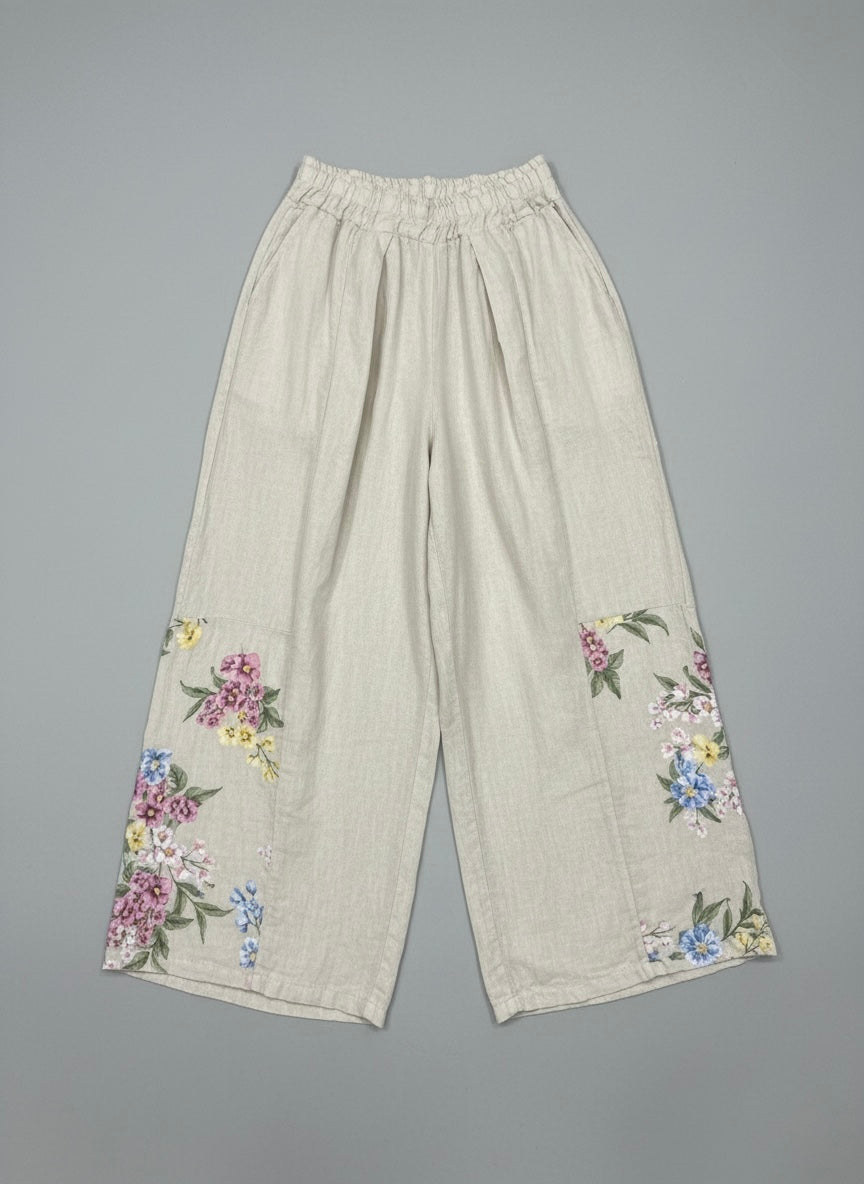 The Secret Garden Wide-Leg Linen Pant