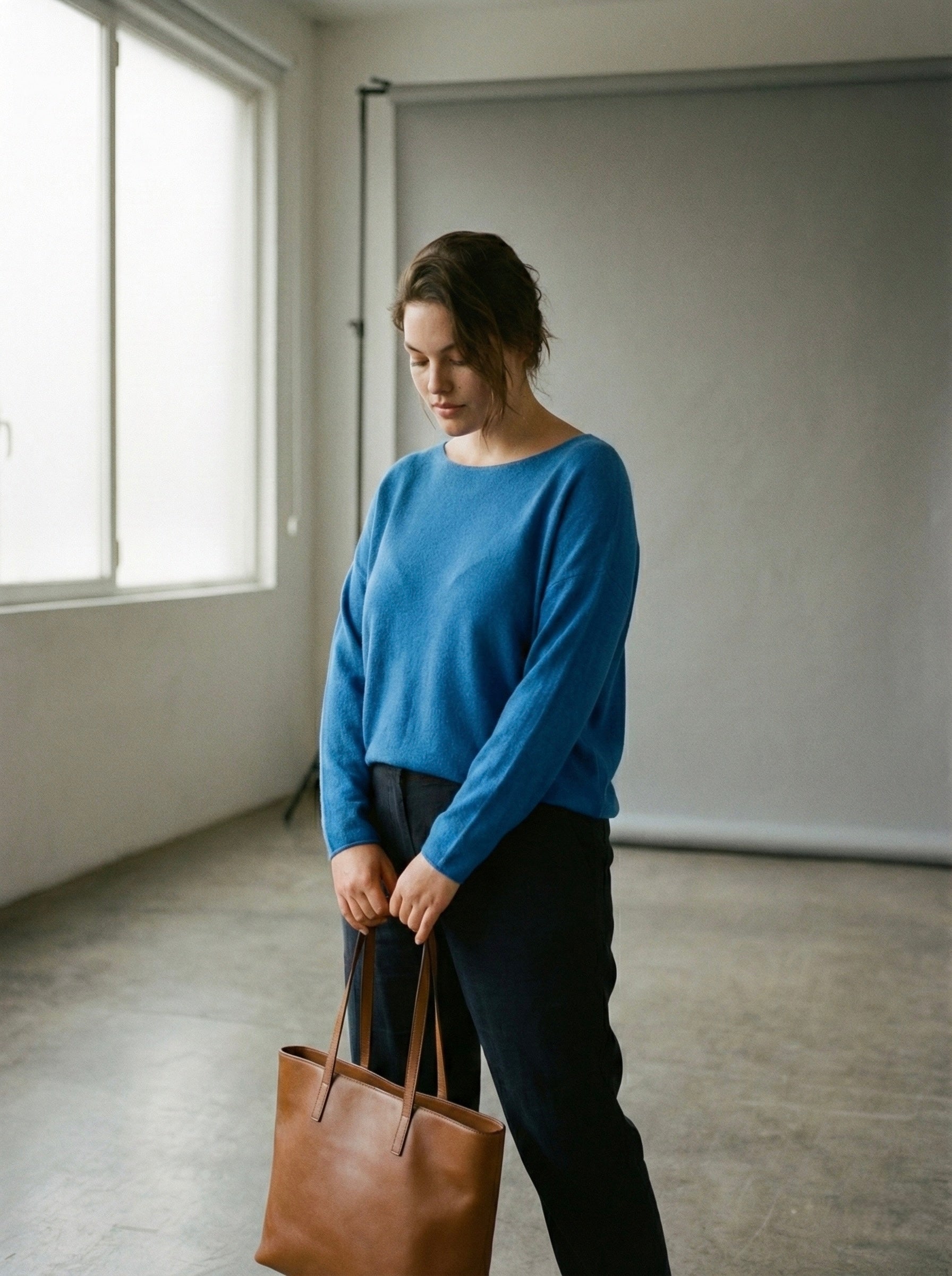 The Essential  Italian Batwing Sweater- Cobalt Blue