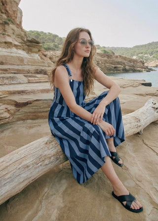 The Marina Stripe Pinafore Dress