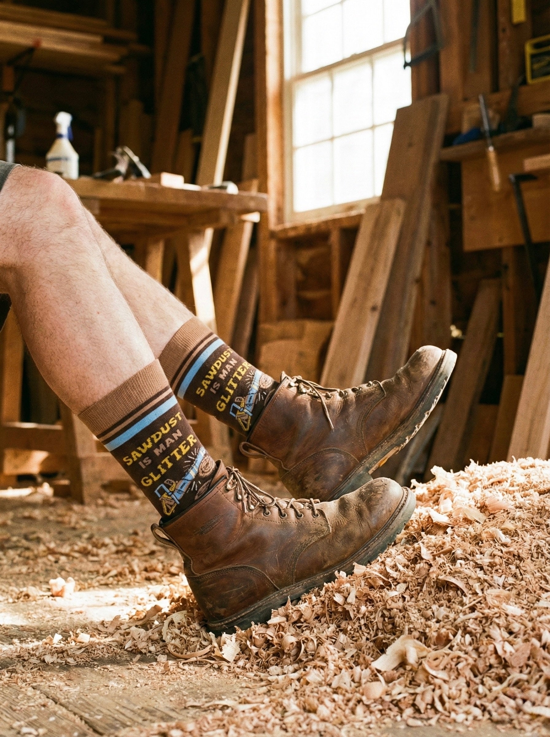 Sawdust Is Man Glitter Crew Socks