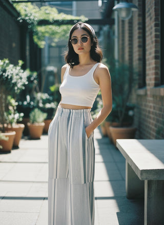 The Seaside Smocked Cotton Pants