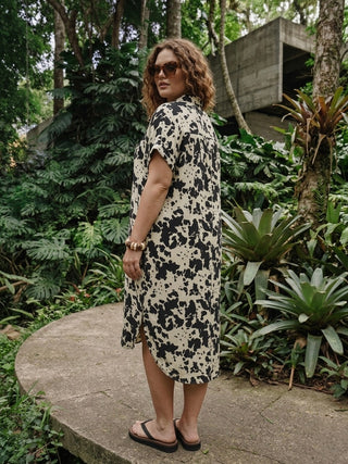 Savannah Mirage High-Low Shirt Dress