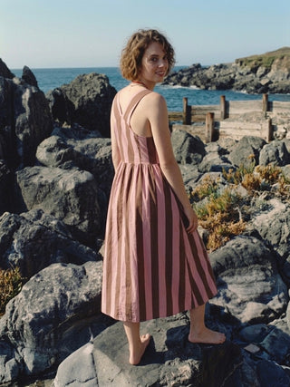 The Marina Striped Pinafore Dress