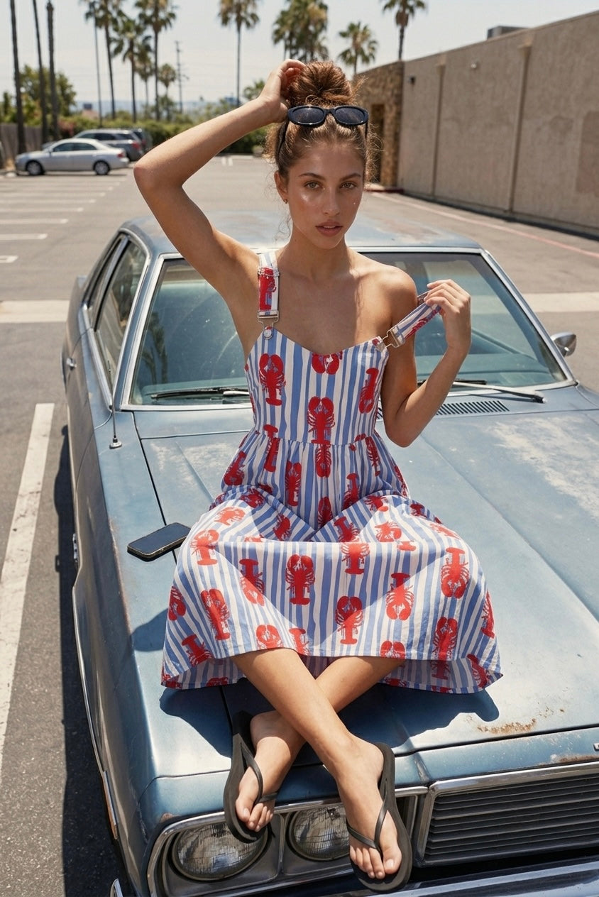 The Crustacean Chic Pinafore Dress