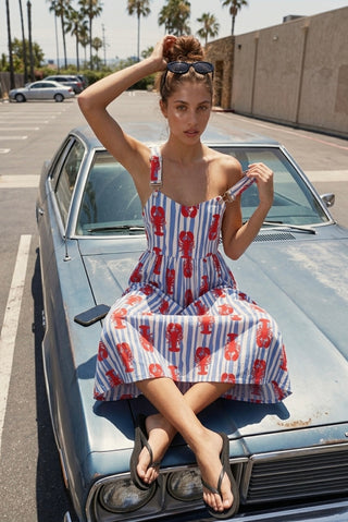 The Crustacean Chic Pinafore Dress