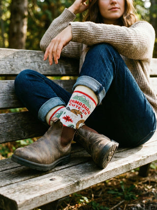 Canadian Cute-Eh Crew Socks by Uptown Sox