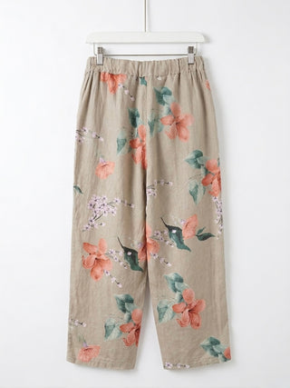 The Islandia Wide-Leg Linen Pant- light taupe