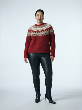 The Red Nordic Fair Isle Sweater