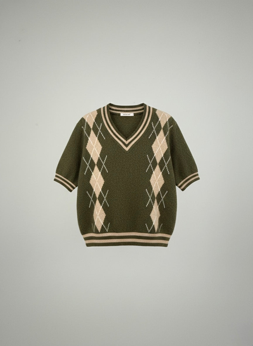 The Heritage Argyle Short-Sleeve Knit