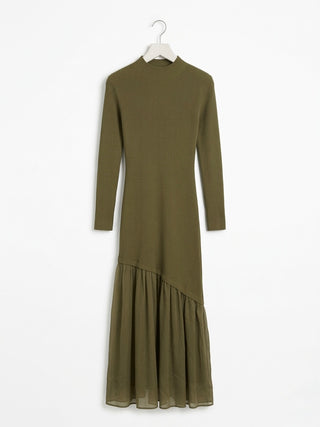 The Siena Asymmetrical Cashmere-Blend Knit Dress