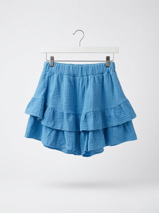 The Daydreamer Ruffled Skort- Blue