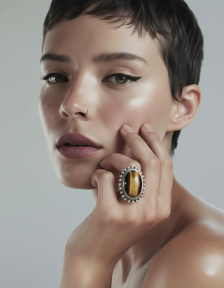 The Aurelian Eye: Adjustable Tiger’s Eye Statement Ring