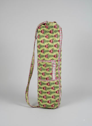 Artisan Block-Print Quilted Yoga Mat Bag