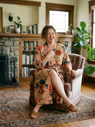 Desert Bloom Waffle Cotton Robe