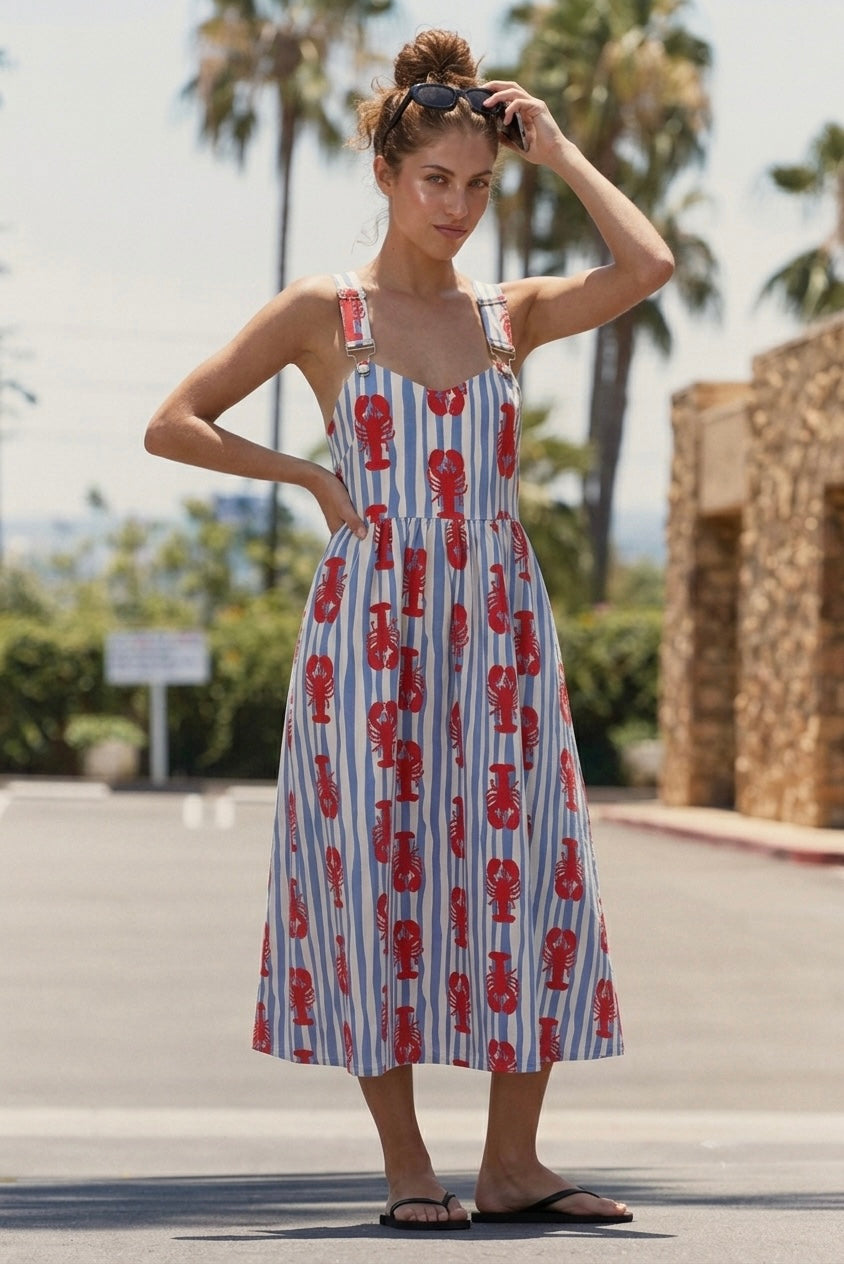 The Crustacean Chic Pinafore Dress