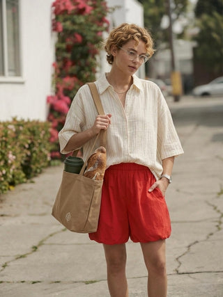 The Breezy Cotton Oversized Shirt- Cream