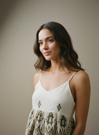 Boho-Chic Embroidered Cami