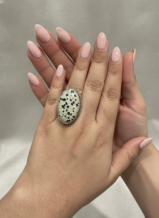 Midnight Speckle Statement Ring
