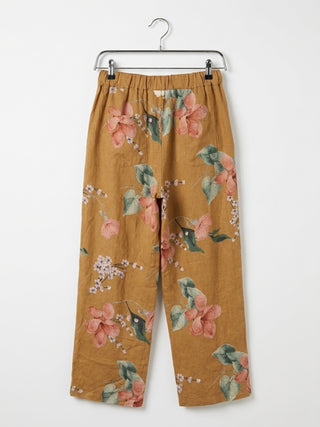 The Islandia Wide-Leg Linen Pant- Tan