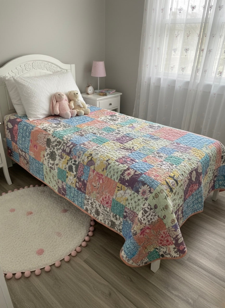 Artisan Patchwork Reversible Twin Quilt