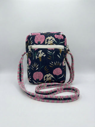 The "Midnight Garden" Quilted Sling Bag