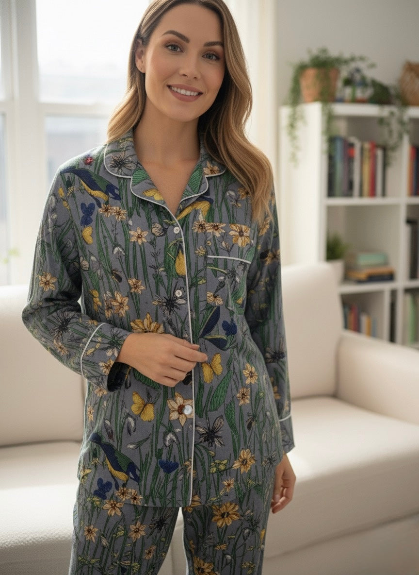 The Enchanted Garden Cotton Pajama Set