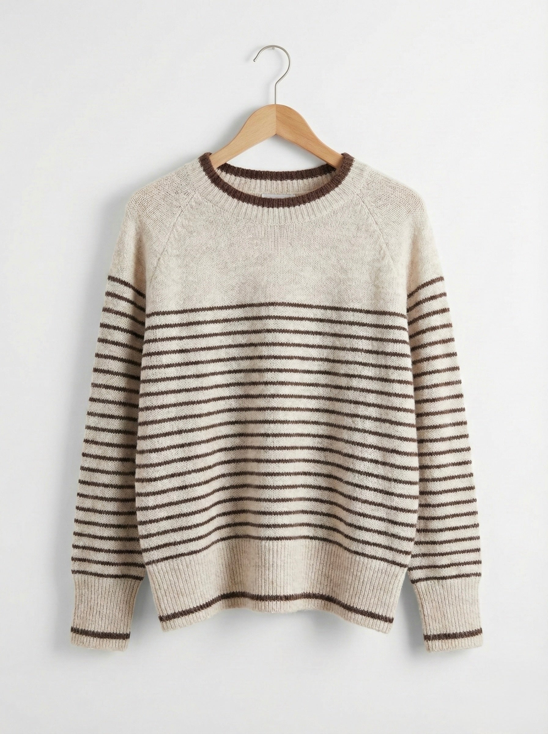 The Cozy Stripe Raglan Sweater & Scarf Set