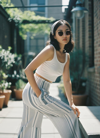 The Seaside Smocked Cotton Pants