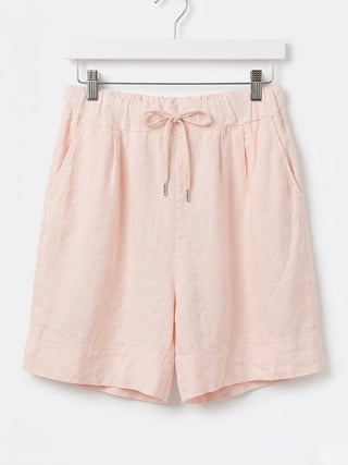 Linen Breezes Lounge Shorts- 
Blush Pink