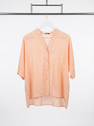 THE STRIPED RESORT SHIRT- APRICOT