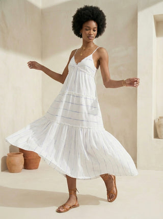 The Capri Breeze Tiered Cotton Maxi