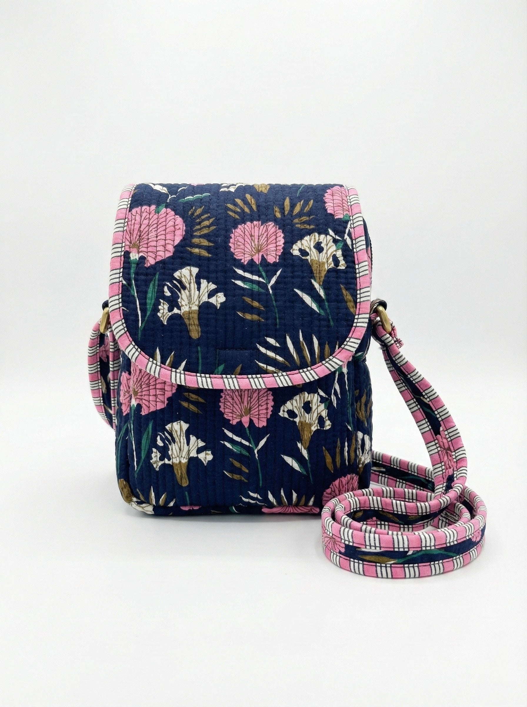 The "Midnight Garden" Quilted Sling Bag