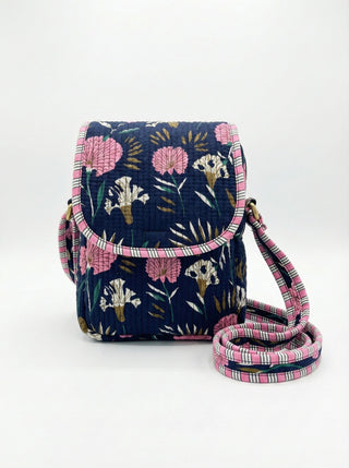 The "Midnight Garden" Quilted Sling Bag
