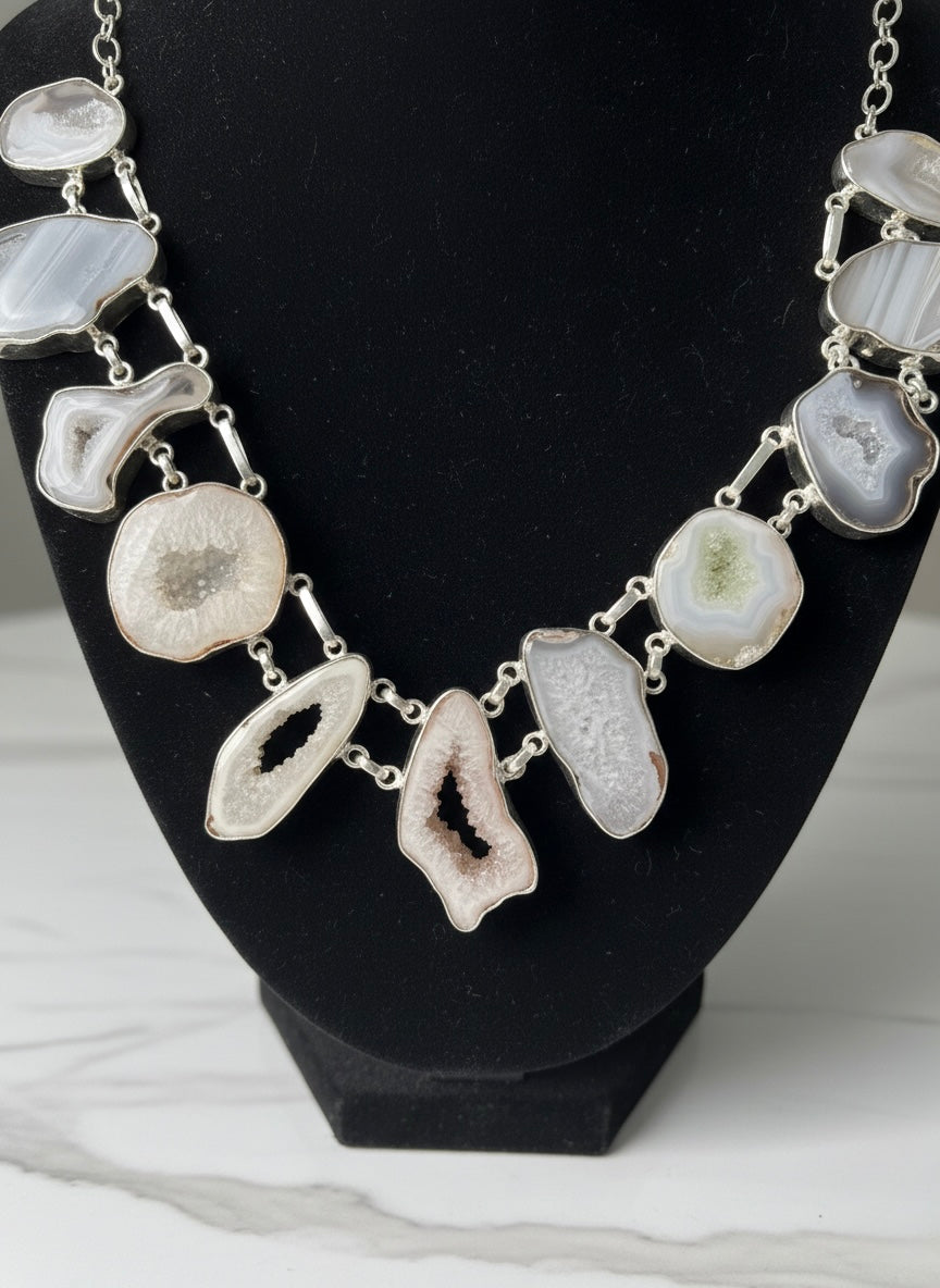 The Celestial Geode Statement Necklace