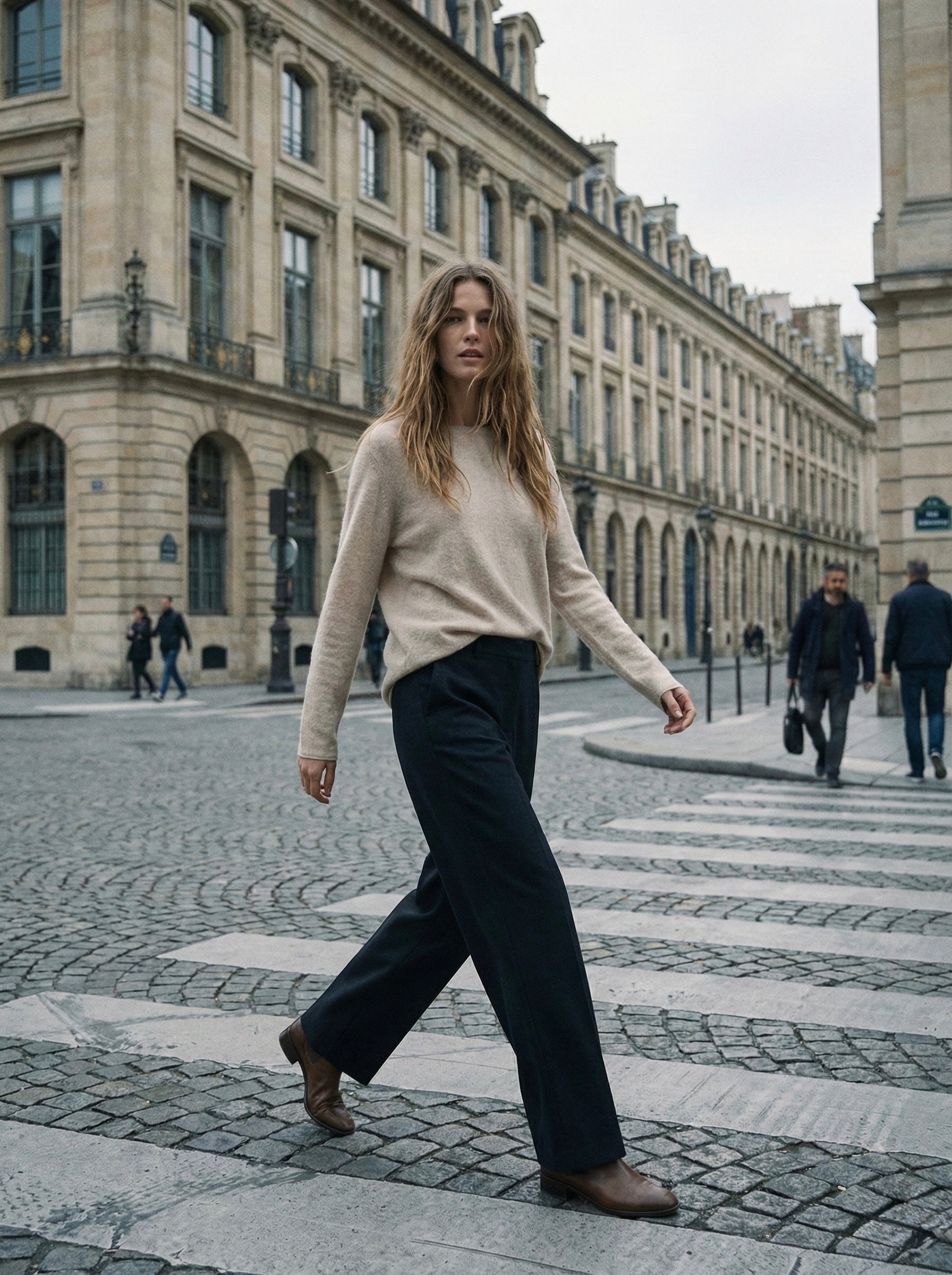 The Italian Soft Scoop Neck Sweater- Oat