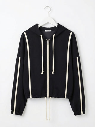 The Milano Contrast-Stripe Sweatshirt - Black